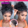 4C Edges Invisible Strap 360 HD Full Lace Frontal Glueless Wig Kinky Curly Human Hair Wig 30 Inch Deep Wave Curly Lace Front Wig