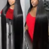 250% Density 40 Inch Bone Straight 13x4 13x6 Hd Transparent Lace Frontal Wig Brazilian Human Hair Lace Front Wigs For Women
