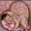 NPK Clearance Sales 22inch Reborn Doll Kit Alexis Sleeping Baby Girl Unpainted DIY Doll Parts