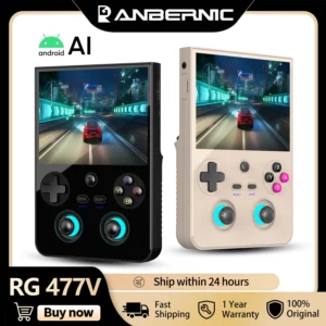 Anbernic RG 477V Handheld Game Console 4.7" HD LTPS In-Cell Screen Dimensity 8300 Android 14 3D HallJoystick 5500mAh WiFi RG477V