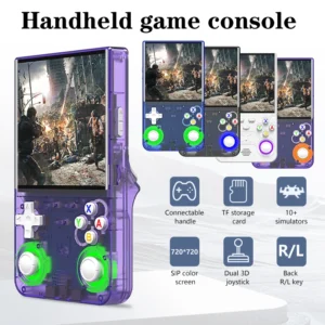 R36 ULTRA Retro Handheld Video Game Console Linux System 4 Inch IPS Screen R36S Portable Pocket Video Player 64GB Games