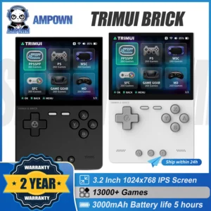 AMPOWN Trimui BRICK Handheld Game Players Consoles 3.2'' IPS Screen Emulator Portable Retro Video Games Linux System Allwinner