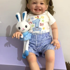 BZDOLL 60 CM 3D-Paint Skin Cloth Body Silicone Reborn Doll Baby Girl Blood Vessels Bebe Lifelike Art Hand Made Smile Toddler