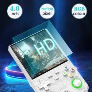 R36 ULTRA 2025 Handheld Console Video Game Console Linux System 4.0inch IPS Screen Retro Game Player 64G/128G 20000+ Games