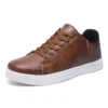 Flat shoes, men's classic leather shoes, spring and summer new style fashionable models, full-encased thick-soled shoes