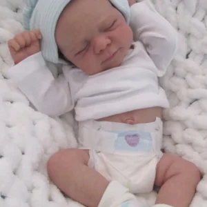 NPK 48CM Newborn Pascale Reborn Doll Realistic Full Body 3D Skin Multi-Layer Painted Visible Veins Soft Touch Life-Size Collecti