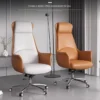 Leather office chairs with rotating elevators, computer chairs, and home electronic sports chairs, comfortable and durable