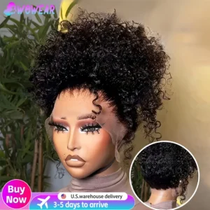 Women's 360 HD Lace Front Glueless Wig - 220Density Human Hair Deep Wave 13x4 13x6 Lace Frontal with Pre-Plucked Hairline