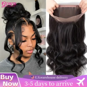 360 HD Lace Front Wig Human Hair 250% Density Body Wave Transparent Lace Frontal Wig Pre-Plucked Hair Full Hairline Natural Wigs