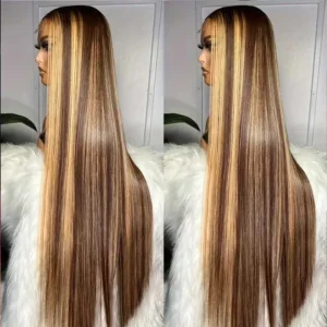 Highlight Wigs Colored Straight Lace Front Human Hair Wigs For Women Honey Blonde Straight 13x4 Hd Lace Frontal Wigs Human Hair