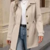 Autumn/Winter Fashion New Woolen Coat, Lapel Button Elegant Slim Fit Overcoat For Women