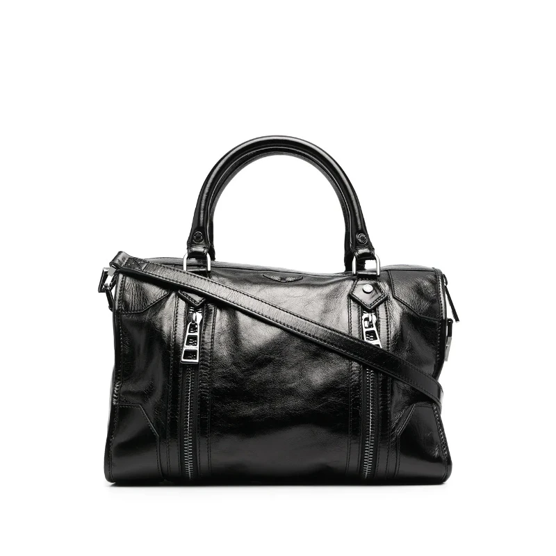 Black Top Handles Tote Bag Women Classic Metal Wing Decoration French Luxury Crossbody Bag Large Capacity Vintage Shoulder Bag