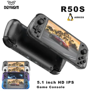 Retro Handheld Game Console R50S 5 Inch Large Screen Upgraded R36S Supports JELOS ARKOS ROCKNIX Multiple Emulators Portable Kids