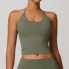 Impact Sports Bra Women Halter Top High Support Push-up Open Back Gym Wear Sexy Fitness Tops Yoga Bra Running Workout Underwear