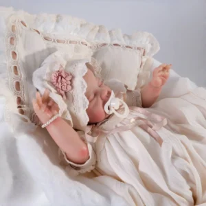 Cloveray 22 inch Lifelike Reborn Baby Doll Cute Vinyl Doll Simulation Newborn Doll European Retro Baby Doll Toys Kid Xmas Gift