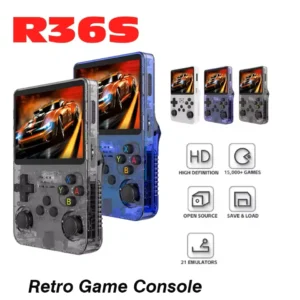 R36S Retro Video Handheld Game Console Linux System 3.5 in IPS Screen  3000mAH Battery 64G/128G TF Card Preinstalled Games