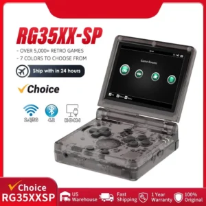 RG35XXSP Flip Game Console Black 3.5'' IPS Screen Mini HDMI Output WiFi Bluetooth 4.2 E-book Linux Video Console Player Gifts