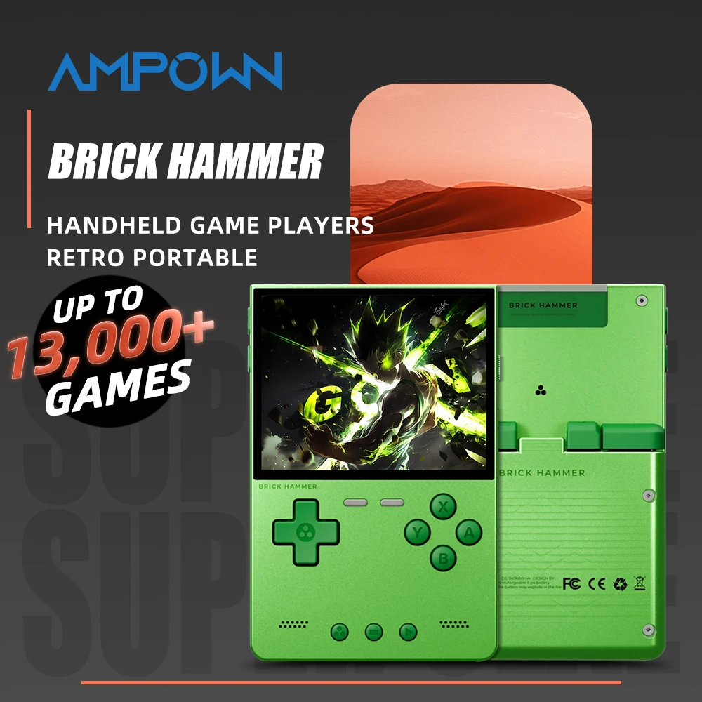 TRIMUI Brick Hammer Portable Handheld Game Player CNC Full Metal 3.2'' IPS Screen Retro Games Linux System Video Gaming Device