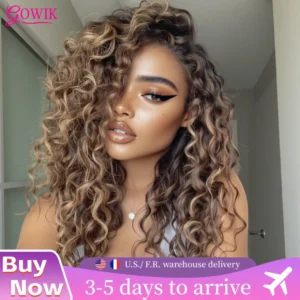 250% Density 427 Highlight Deep Wave Lace Front Wig Human Hair 13x6 13x4 HD Lace Frontal Wig Colored Ombre 100% Brazilian Wigs