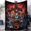 Hot Horror TV Series S-Stranger T-Things Pattern Blanket Soft and Comfortable Sofa Covered Blanket Portable Lightweight Blanket