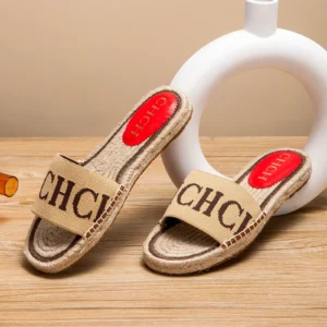 Slippers Women's Simple and Comfortable Handmade Hemp Bottom Sandals Beach shoes