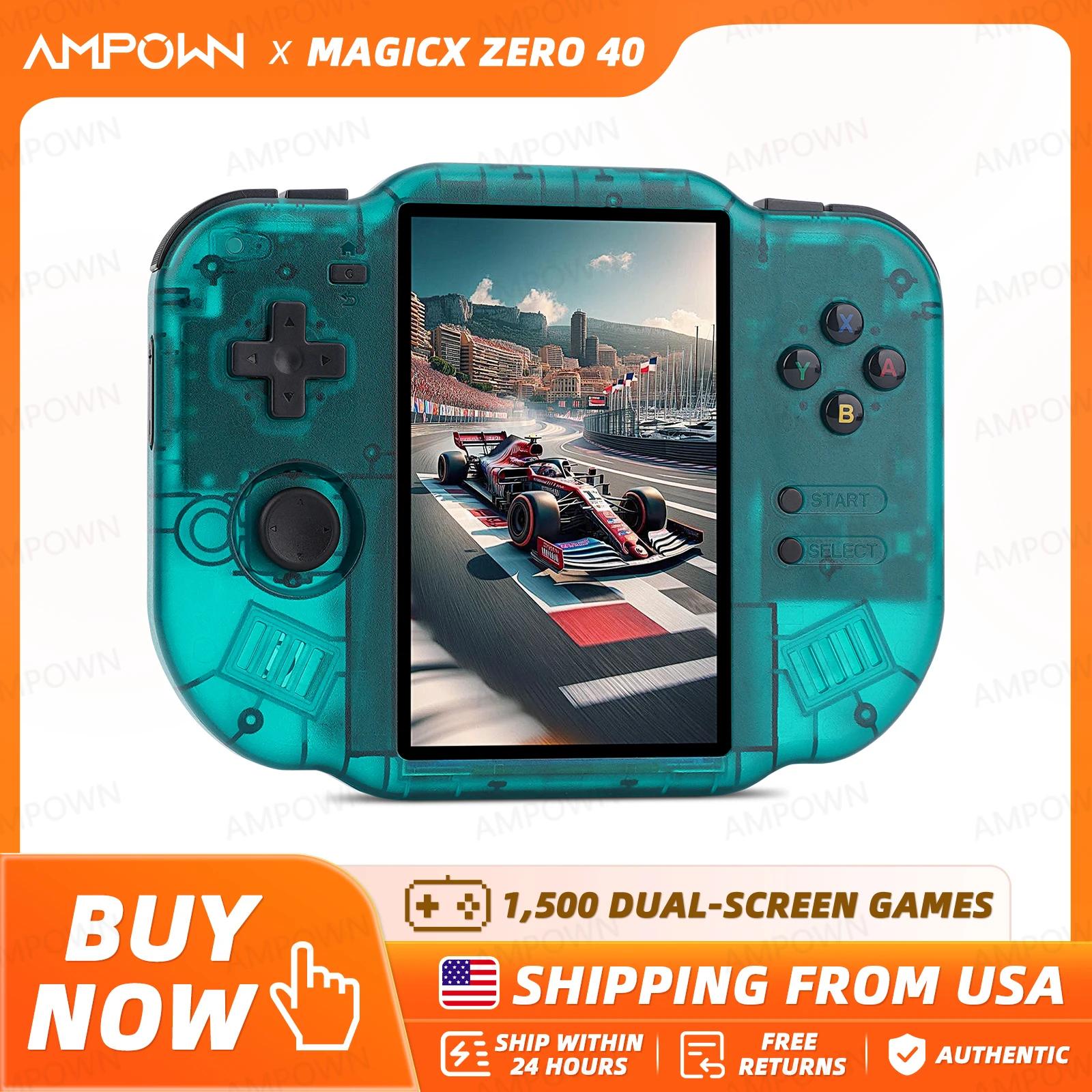 AMPOWN ZERO 40 Video Game Console 4'' IPS Multi-touch Screen Android A133P Support Wifi Bluetooth Vibration Motor Magicx Zero40