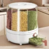 6-Compartment 360? Rotating Airtight Food Storage Container - Moisture-Proof for Cereal, Candy, Rice - Kitchen Pantry Organizer