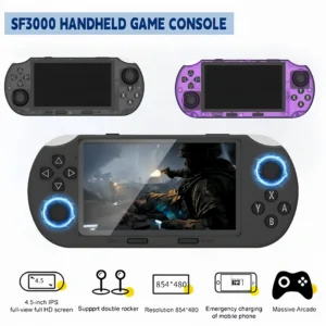 SF3000 Retro Handheld Video Game Console Classic Games Pocket Player with 4.5 Inch IPS Screen 3000mAh Portable Linux System