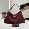 Russian Women's Genuine Suede Cowhide Leather Shoulder Bag Retro Frosted Cow Large Capacity Versatile Commuting Luxury Designer