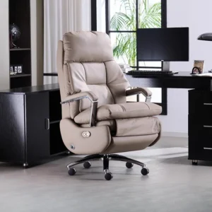 Nordic Leather Boss Chair Electric Business Office Ventilated Massage Chair Sedentary Computer Sillas De Oficina OfficeFurniture
