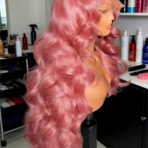 Pink Human Hair Wig Colored Body Wave Lace Front Wig 13x6 Hd Lace Frontal Wig 250 Density Brazilian Wig Original 40 Inch Natural