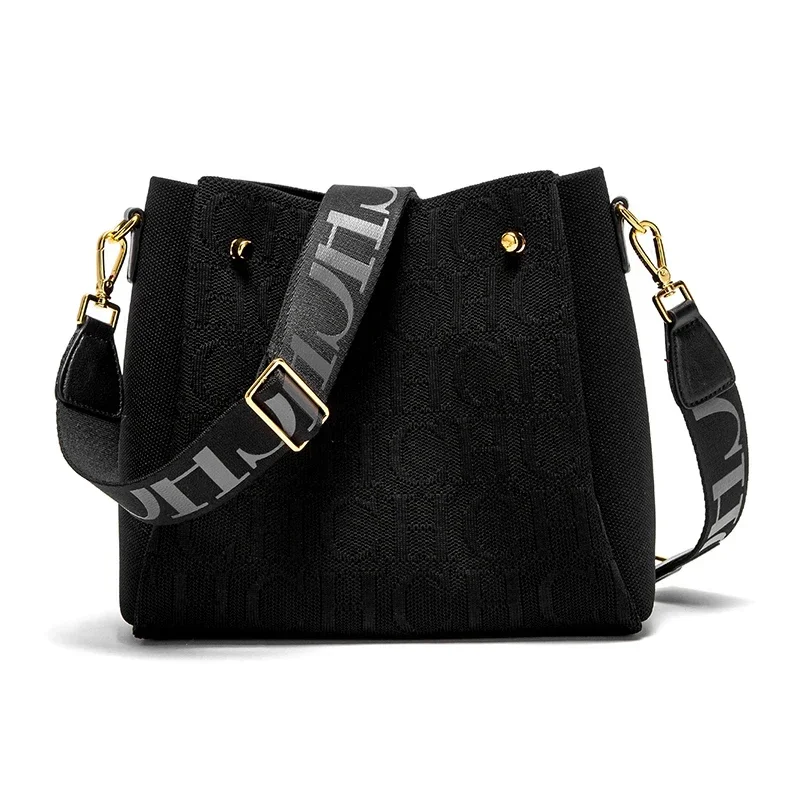 CH Canvas Women's Shoulder Strap Crossbody Bag Fashionable Versatile Elegant Design Luxury Brand Women's Shoulder Bag
