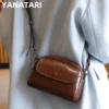 YANATARI mini small genuine leather vintage bag Crossbody Bag luxury mobile phone shoulder bag women mobile bag for women