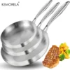 2/3PCS Frying Pan 22/24/26/28CM 304 Stainless Steel 2MM Thick Wok Pan 5 Ply Steel Food Grade Non-Stick Pans for Cooking Pot