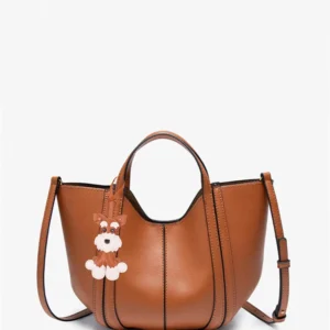 Vintage Simple Handbags for Women Soft PU Leather Luxury Designer Fashion High-Quality Shopping Tote Bag for Daily Use