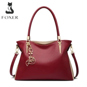 FOXER Women Fashion Shoulder Tote Handbag Female Large Capacity Handbag Gift
