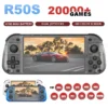 NEW 5.1 Inch R50S Retro Games Console IPS Screen 4200mAh Long-lasting Battery Portable Pocket Video Player Games 128G Boy Gifts