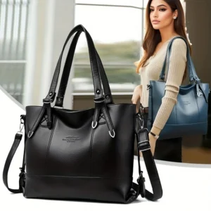 Ladies' tote bag: Fashionable and versatile, large-capacity soft leather single-shoulder bag