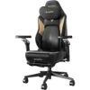 Ergonomic Ventilated and Heated Gaming Chair with 360? Swivel Armrests, Auto Lumbar Support and Footrest, Black
