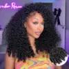 250% Density Burmese Curly Human Hair Wig 13x4 HD Transparent Lace Frontal Wigs Pre Plucked Rem Burmese Human Hair Wigs 28 Inch
