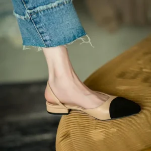 Summer new women's color blocked sandals Women NonSlip slipper Soft soled Leisure flat Comfort Low Heel Femme Thick Bottom Shoes