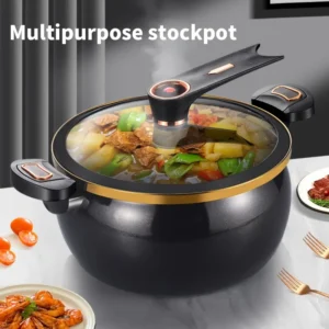 Multi-Functional Pot for Home Use, Suitable for Overweight and Chubby People, 1.85 Gallons Large Capacity, 10.24inch , Non-Stick, Suitable for Induction Cookers and Gas Stoves