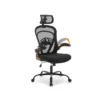 Ergonomic Office Chair, Computer Desk Chair Comfy with Flip-Up Armrests,Comfortable Lumbar Support Chairs for Bedroom
