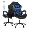 Gaming Chair with LED Light Control, Adjustable Backrest and Seat Height Swivel Recliner, Racing Style Ergonomic Office Computer