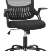 Home Office Desk Chair - Ergonomic Mid-Back Computer Task Chair with Comfy Lumbar Support, Mesh Rolling and 360? Swivel, Flip