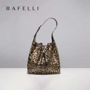 BAFELLI WOMEN'S NEW BAGS LUXURY FASHION LEATHER HANDBAGS 2025 HIGH QUALITY DESIGNER BRAND CAPACITY LADIES SHOULDER LEOPARD PRINT