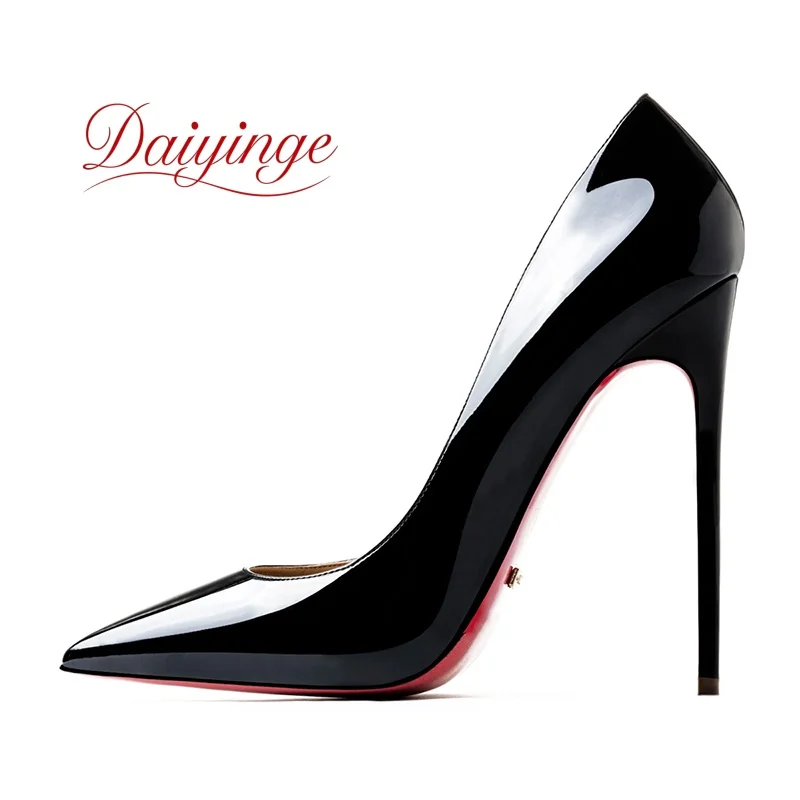Elegant Woman Heeled Shoes 2026 Trend Luxury Red Bottoms High Heels Pointed Toe Stiletto Pumps 12 cm Party Dress Wedding Shoes