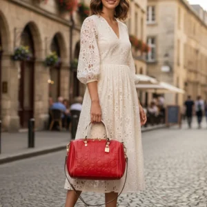 CH Autumn/Winter Christmas Fashion PU Material Lock Lock Design Women's Crossbody Bag 2025 Designer New Handbag Trendy Brand