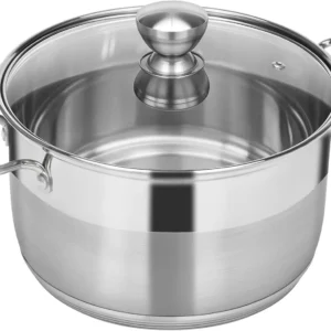 12 Quart Stainless Steel Stock Pot with Lid, Nonstick Thick Base for Cooking Pasta, Soup, Stew and More