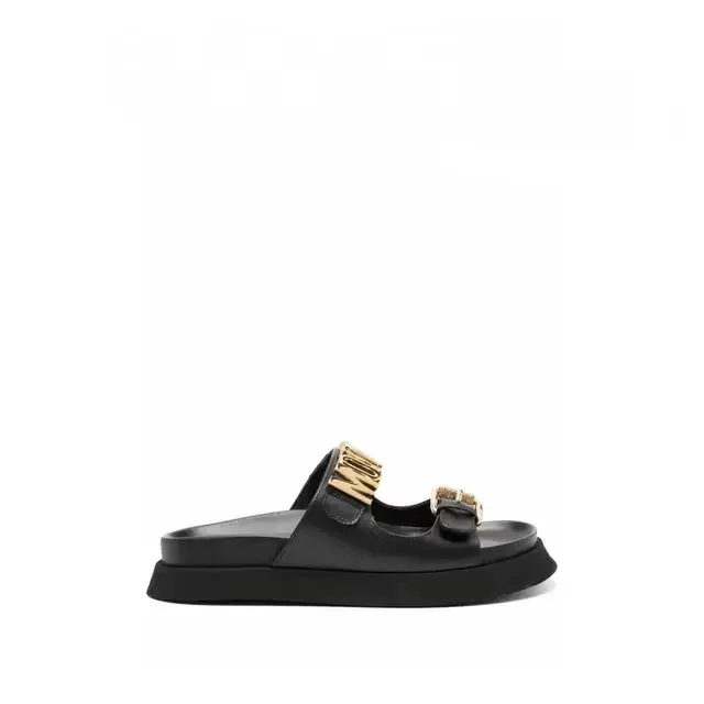 2025 Summer New Women's Thick Bottom Beach Slippers with Buckle Versatile Flat Sandals